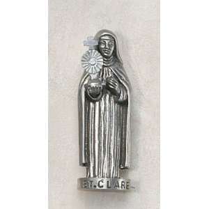  Pewter 3 Statue St. St Clare