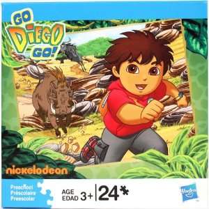   Diego Go! 24 Piece Puzzle   Diego Running From Wild Boar: Toys & Games