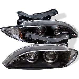   95 99 Chevy Cavalier Halo LED Projector Headlights   Black: Automotive