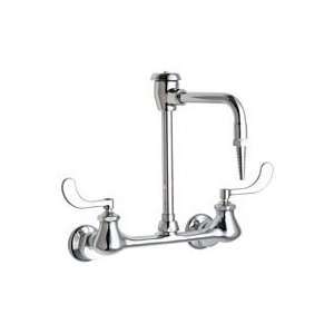  Chrome Laboratory Wall Mounted Laboratory Faucet with Rigid/Swing 