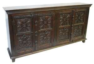 79 Vintage Buffet 4 door cabinet sideboard with carving WAREHOUSE 