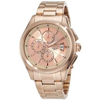 Invicta Mens 1485 Specialty Collection Chronograph Rose Dial 18k Rose 