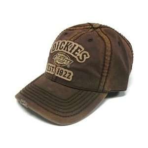  Washed Fabric Cap with Cut Fabric Applique Brown 