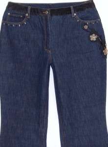 JEANOLOGY Denim Jeans. Boot Cut Embellished Ladies Size 16  