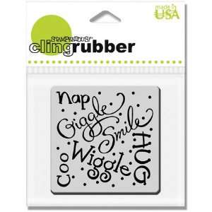  Giggle Wiggle   Cling Rubber Stamp: Arts, Crafts & Sewing