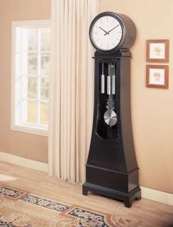 Grandfather Floor Clock in Black by Coaster Furniture #  