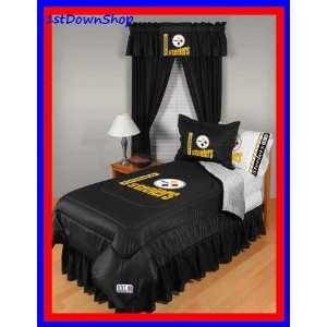  Pittsburgh Steelers 5Pc LR Full Comforter/Sheets Bed Set 