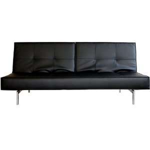   Armless Convertible Sofa Bed (Black) K01 DB PU01 BLACK