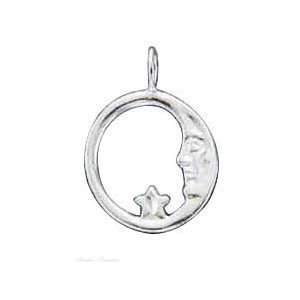  Sterling Silver Moon Star Charm Arts, Crafts & Sewing