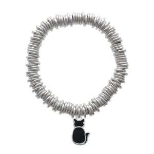   Cat Back Silver Tone Plated Charm Links Bracelet [Jewelry] Jewelry