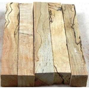   Beech Curly Spalted 5 pc Pen Blank 5/8 x 5 Blanks 