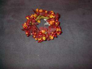 FALL/THANKSGIVING BERRY/LEAF CANDLE RING/ORNAMENT 4 NE  