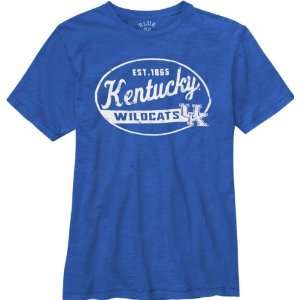 Kentucky Wildcats Royal Whiffle Dyed Slub Knit T Shirt 