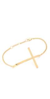 Jennifer Zeuner Jewelry 2 Horizontal Cross Bracelet  SHOPBOP