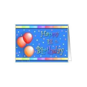    18 Years Old Balloons Happy Birthday Fun Card: Toys & Games