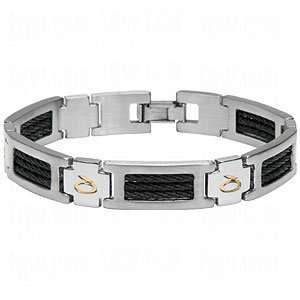  Sabona q link bracelet silver/black lg 7.5 Sports 