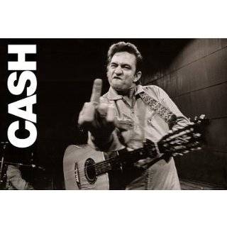  Johnny Cash Flippin the Bird Music T Shirt Tee: Clothing