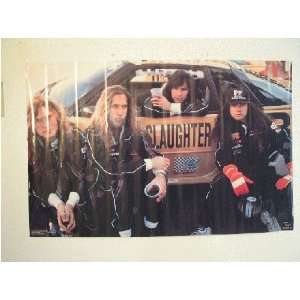  Slaughter Poster Band Shot With Race Car 