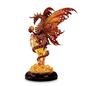 Crystal Flame Collectible Red Dragon Figurine by The Bradford Editions