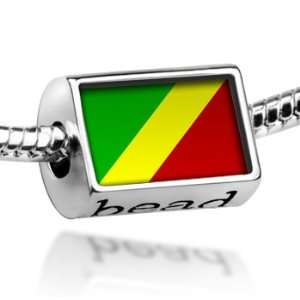  Beads Republic of Congo Flag   Pandora Charm & Bracelet 