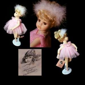   Porcelain Pink Ballerina Doll with Metal Display Stand: Home & Kitchen