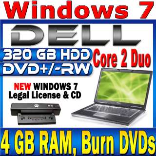Dell Latitude D630 Core 2 Duo Laptop Computer 320 GB WiFi New Legal 