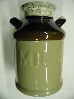 Vintage Clay Pottery Milk Can Jar Vase! No Chips or Cracks! Free 