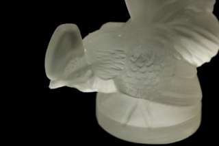   LALIQUE Pheasant & Rooster Vintage French Frosted Art Glass  