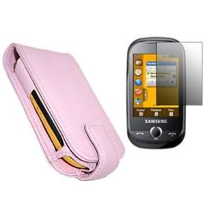  PINK FLIP Carry Case Cover Skin & LCD Screen Protector For Samsung 