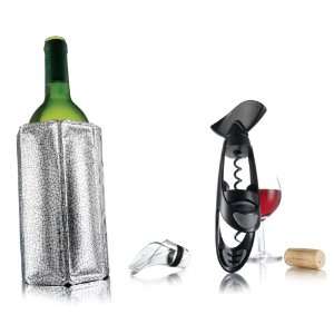  Vacu Vin Wine Lovers Boxed Gift Set with Twister Corkscrew 