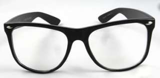 Nerd Black Vintage Classic Clear Lens Glasses UV400 New Retro Fashion 