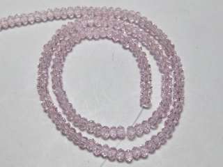 300 pcs 2X3mm Rondelle bead Faceted Crystal Glass Beads ~Pink  