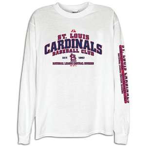  Cardinals Majestic Mens Fan Club L/S Tee: Sports 