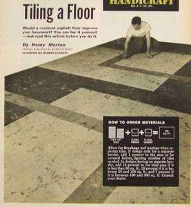 Install Asphalt Floor Tile 1950 HowTo INFO Tiling  
