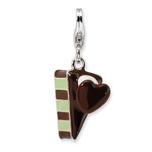 : New Amore La Vita Sterling Silver 3D Sliced Cake Charm with Lobster 