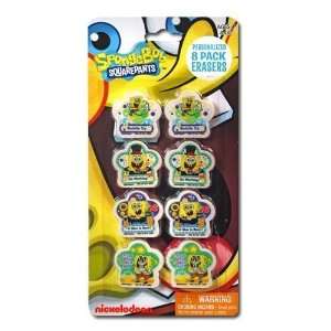 Sponge Bob 8Pk Shaped Erasers Case Pack 72 Office 