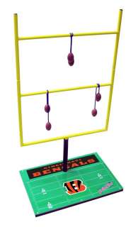   tailgating party with this football toss ii game with team logo name
