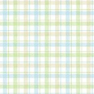  Woven Plaid Blue and Green Wallpaper in York Kids 4: Home 