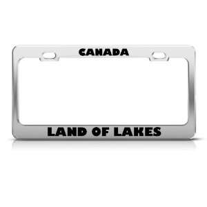  Canada Land Of Lakes Metal Patriotic license plate frame 