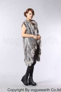 153 new real raccoon rabbit fur 3 color cape/shawl/vest  