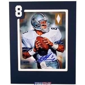   Autographed/Hand Signed Dallas Cowboys Game Used Jersey Patch Art Card