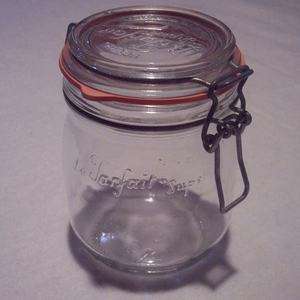   Le Parfait Super Wire Bail Clamp Glass Jar Rubber Seal France French
