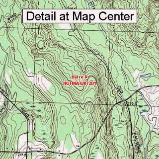  USGS Topographic Quadrangle Map   Barre R, Massachusetts 