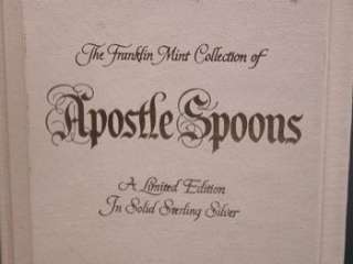 FRANKLIN MINT APOSTLE SPOON COLLECTION SOLID STERLING SILVER  