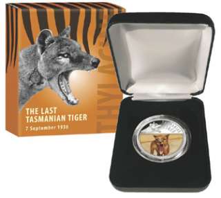 2011 Australia Tasmanian Tiger 1oz Silver Proof Coin  