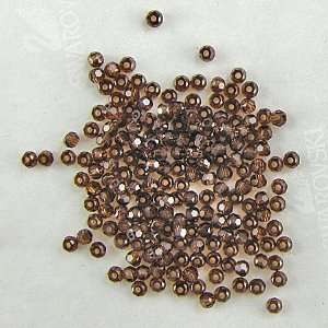 24 2mm Swarovski crystal round 5000 Smoked Topaz beads:  