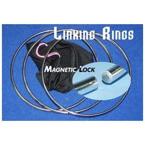  Linking Rings 3 Set Magnetic Lock 10 Stage Magic Toys 