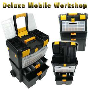 Deluxe Workshop Tool Box +Removable Tray + Case Toolbox 844296010899 