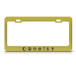  Coexist Religions Religious Metal license plate frame Tag 