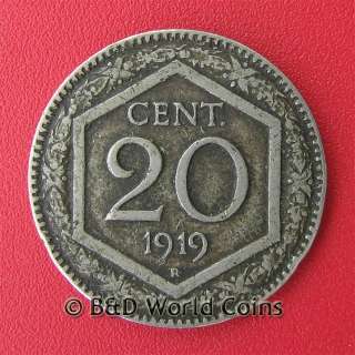 weight gr oz diameter mm 1919 r 20 centesimi 58 na copper nickel 